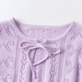 thumbnail image 4 of KAUOD Baby Girls Cardigan Sweater Bolero Shrug Toddler Kids Knit Sweater Lace 𝐔p Long Sleeve Cropped Dress Up Jacket Top, 4 of 9