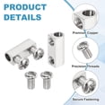 thumbnail image 3 of Uxcell 12 Pcs Abrazadera de cable de alambre, Clips de cable de alambre de cobre de doble agujero de 12 x 4.5mm, tapón de bucle de crimpado ajustable para cable de 3.2mm de diámetro, Plata, 3 of 7
