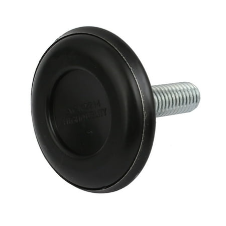 Unique Bargains M8x25mm Thread 38mm Diameter Base Fixed Adjustable Leveling Foot Black