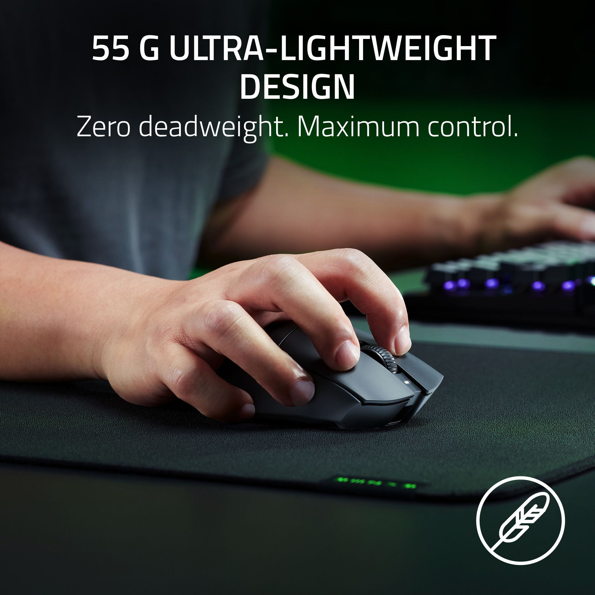 Razer DeathAdder V3 Hyperspeed Optical USB Wireless Gaming Mouse, Black