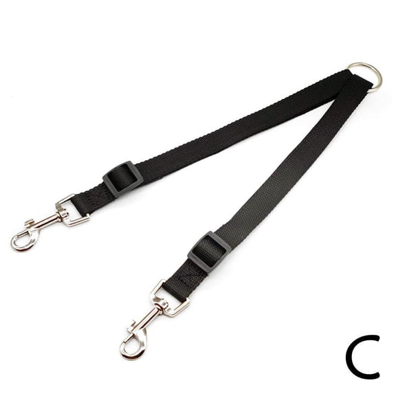 Double Dog Pet Lead Leash Splitter Coupler with Clip Harness For Collar D8MLO09