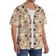 thumbnail image 2 of Fotbe Wine Glasses Camisa Estampada de Manga Corta para Hombre, Casual de Verano, Estilo Playero, Sin Arrugas-4X-Large, 2 of 5