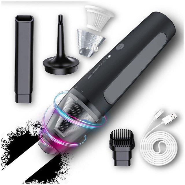 Car Vacuum Cleaner High Power Handheld Mini Vacuum Cordless Car and Home Vacuum Rechargeable Portable Vacuum Cleaner-B