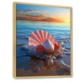 thumbnail image 2 of Designart "Sunset Shell Elegance II" Seashell Floater Framed Canvas Wall Art, 2 of 5