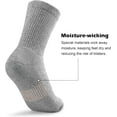 thumbnail image 4 of Crew Socks Women Running Hiking Thick Cushiones Athletic Socks 5-6 Pairs, 4 of 5