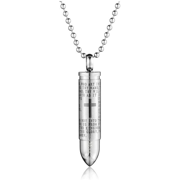 Personalized sale bullet necklace