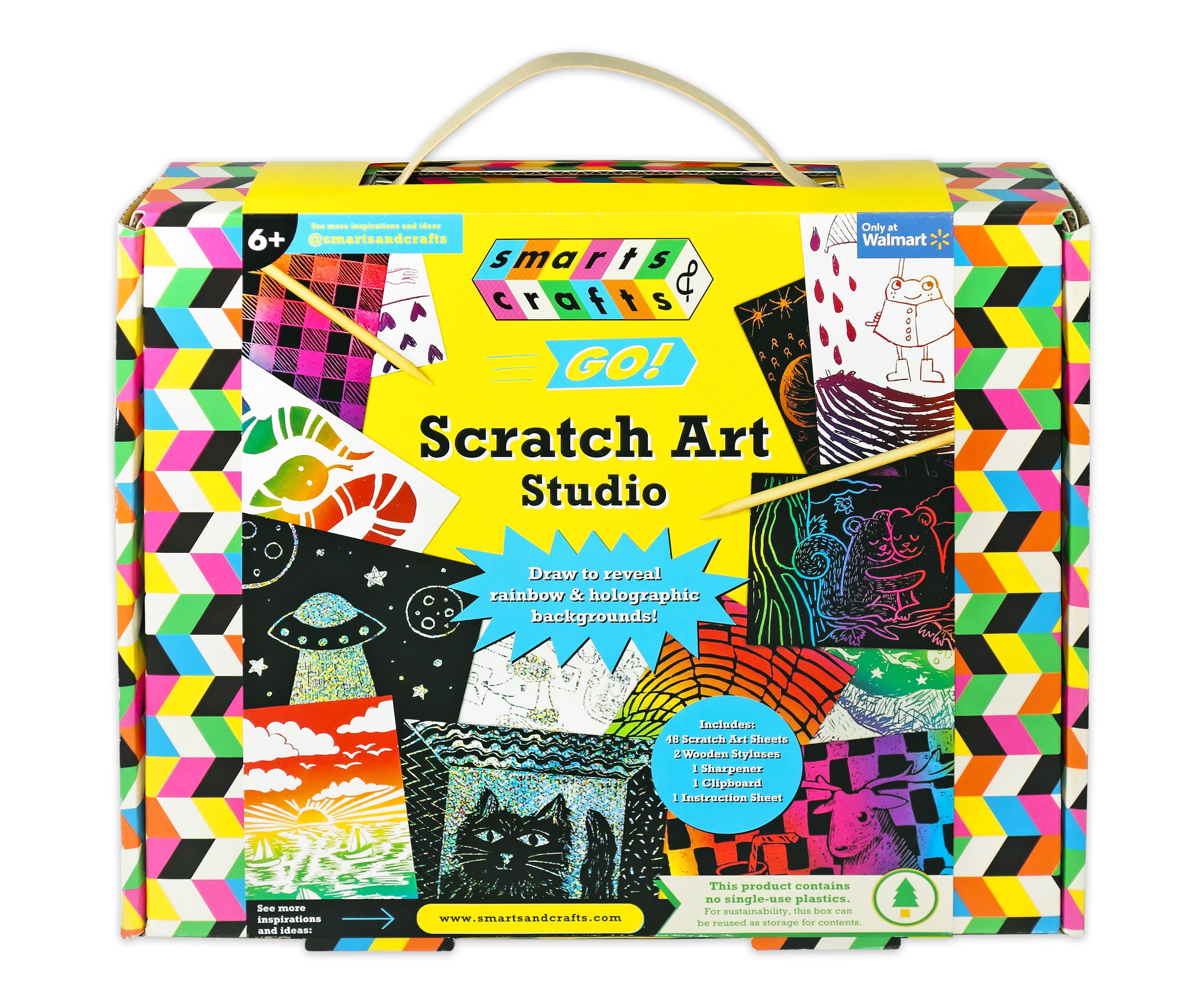 Smarts & Crafts Go Scratch Art Studio, Gender Neutral Kids Activity