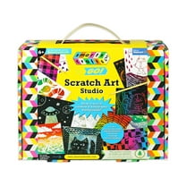 Smarts & Crafts Go: Scratch Art Studio, Gender Neutral Kids Activity Kit, 53 Pieces, Child Ages 6 , Unisex