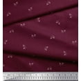 thumbnail image 2 of Soimoi Purple Cotton Voile Fabric Leaves & Dots Decor Fabric Printed BTY 56 Inch Wide, 2 of 3