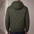 thumbnail image 4 of Mens Winter Jackets Zip Up Hooded Jackets Casual Jacket Men Coat Army Green M, 4 of 7
