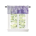 thumbnail image 2 of Kitchen Cafe Valance Curtain for Small Windows,Modern Abstract Art Marble Texture Rod Pocket Short Valances Golden and Gradient Purple Window Treatment Panel for Living Room/Bedroom/Bathroom,42x18in, 2 of 9