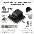 thumbnail image 2 of Organizadores Sujetadores de cables 14x14 con Adhesivo 3M, Color Negro, 25 Piezas, 2 of 6