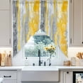 thumbnail image 4 of Gray Yellow Wave Swag Curtain Valance for Windows, Watercolor Abstract Window Treatments Short Swag Topper for Kitchen Windows Bathroom Bedroom, 36"x45", 4 of 8