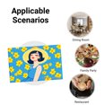 thumbnail image 4 of Joocar Summer Girl With Yellow Flowers Blue Background Linen Table Mats Set Of 4 For Home Kitchen Table Decor 12x18 inch, 4 of 4