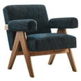 thumbnail image 2 of Modway Lyra Upholstered Modern Heathered Fabric Armchair in Azure, 2 of 9