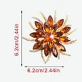 thumbnail image 3 of Feledorashia Brooches for Women Gifts for Mom Three Colors Gold Plated Rhinestone Crystal Bouquet Flower Scarf Pin & Brooch, 3 of 3