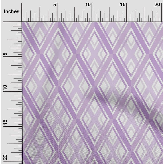 oneOone Cotton Poplin Lavender Fabric Argyle Geometric Diy Clothing Quilting Fabric Print Fabric By Yard 56 Inch Wide