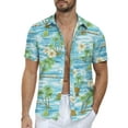 thumbnail image 5 of Iceglad Men's Hawaiian Shirt Short Sleeve Casual Button Down Shirt for Men Printed Summer Beach Shirt, 5 of 6