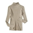 thumbnail image 5 of Womens sweaters Turtleneck Pullover Sweaters slim fit Classic long sleeve high neck Knit Tops autumn winter basic pullover tops, 5 of 5