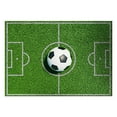 thumbnail image 1 of Tapis de Football Intéressant la Conception de la Scène Sportive Anti-Dérapante Machine d'Impression Lavable Réduction du Bruit Jouer Football Rectangle Gazon Artificiel Terrain de Football Épaissi Tapis pour le Salon, 1 of 8