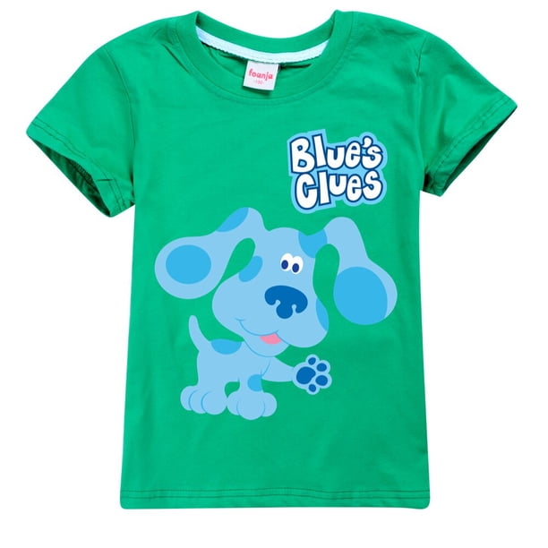 Blues Clues camiseta gráfica de algodón para niños adolescentes, camisas para niños pequeños, ropa para niños, niños, niñas zhangyuxiang LED