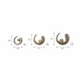 thumbnail image 4 of Wall Hanging Ring for Room and Home Decor - Wall Art for Bedroom, Living Room, Dining Room, or Bathroom Art - Hanging Display Accent for Entryway or Hallway - Set of 3, 5", 4", 3", Gold & Metallic, 4 of 12
