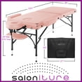 thumbnail image 6 of Saloniture Professional Portable Lightweight Bi-Fold Massage Table with Aluminum Legs - Includes Headrest, Face Cradle, Armrests and Carrying Case - Pink, 6 of 7