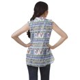 thumbnail image 4 of Moomaya Printed Mandarin Collar Tunic Sleeveless Casual Tank Top Summer Wear, 4 of 6