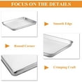 thumbnail image 7 of Baking Sheet Stainless Steel Baking Tray Cookie Sheet Oven Pan Rectangle Size 12 x 10 x 1 inch, Non Toxic & Healthy, Rust Free & Less Stick, Thick & Sturdy, Easy Clean & Dishwasher Safe, 7 of 7