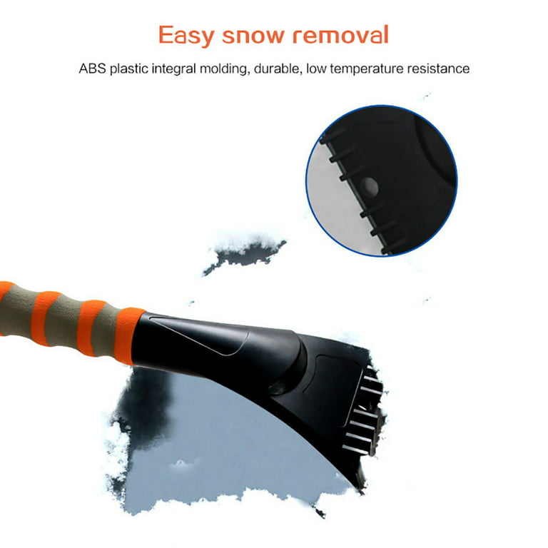 Mouliraty Snow Brush and Ice Scraper, Snow Scraper Brush for Car Windshield, Extendable Ice Scraper, Foam Grip, Heavy Duty Snow Remover for Cars