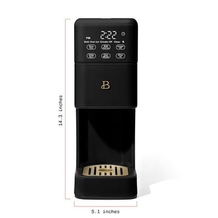 Beautiful Perfect Grind™ Programmable Single Serve Coffee Maker, Black Sesame by Drew Barrymore❗MAY HAVE MISSING PIECES/NEEDS CLEANING❗
