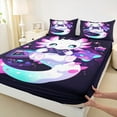 thumbnail image 3 of Manfei Cartoon Animal Axolotl Twin Sheet Sets,Game Gamer Gamepad Twin Fitted Sheet,Pink Purple Black Ombre Flat Sheet For Girls,Ultra Soft Home Decor,3 Pieces, 3 of 7
