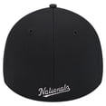 thumbnail image 4 of Men's New Era Black Washington Nationals Active Dash Mark 39THIRTY Flex Hat, 4 of 6