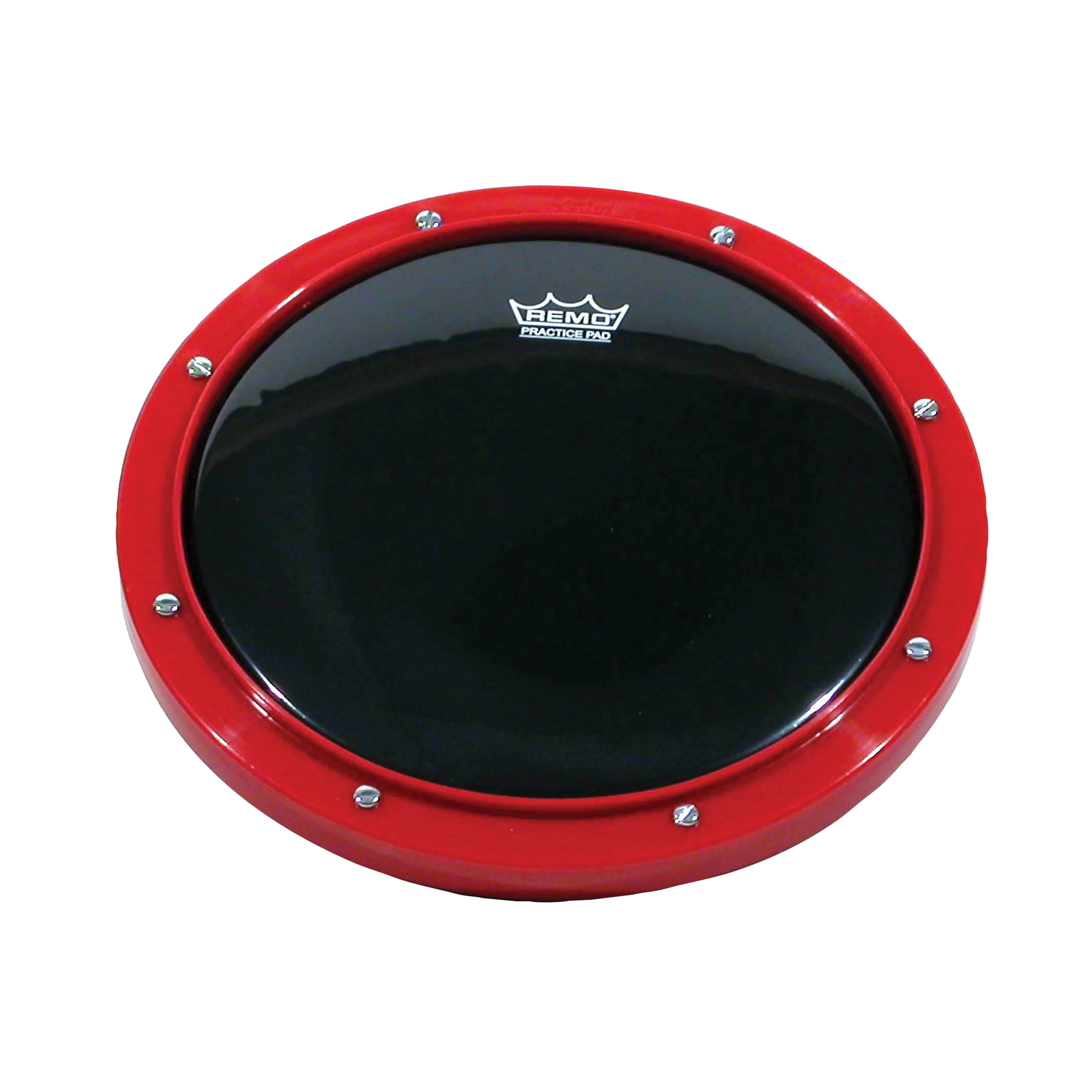 Remo Practice Pad, 6 Diameter, Red, Ebony Head