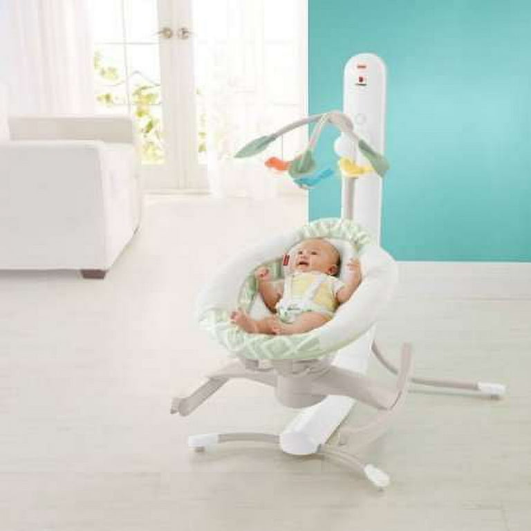 Fisher price swing hotsell with bird mobile