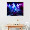 thumbnail image 2 of Nawypu  Canvas Print Wall Art Vibrant Blue Stage Lights Drum Set Music Instruments Photography Realism Decorative Concert Multicolor Scenic Fun Pop Art for Living Room, Bedroom, Office, 2 of 4