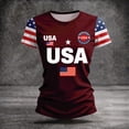 thumbnail image 4 of 250th Anniversary Printed Women Shirts Casual 250 Years Of Freedom T Shirt Short Sleeve Tshirts Patriotic Tops, 4 of 5