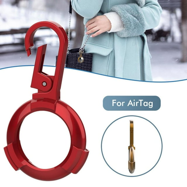 Metal Keychain Compatible for AirTags Bluetooth Tracker Protective Skin Cover