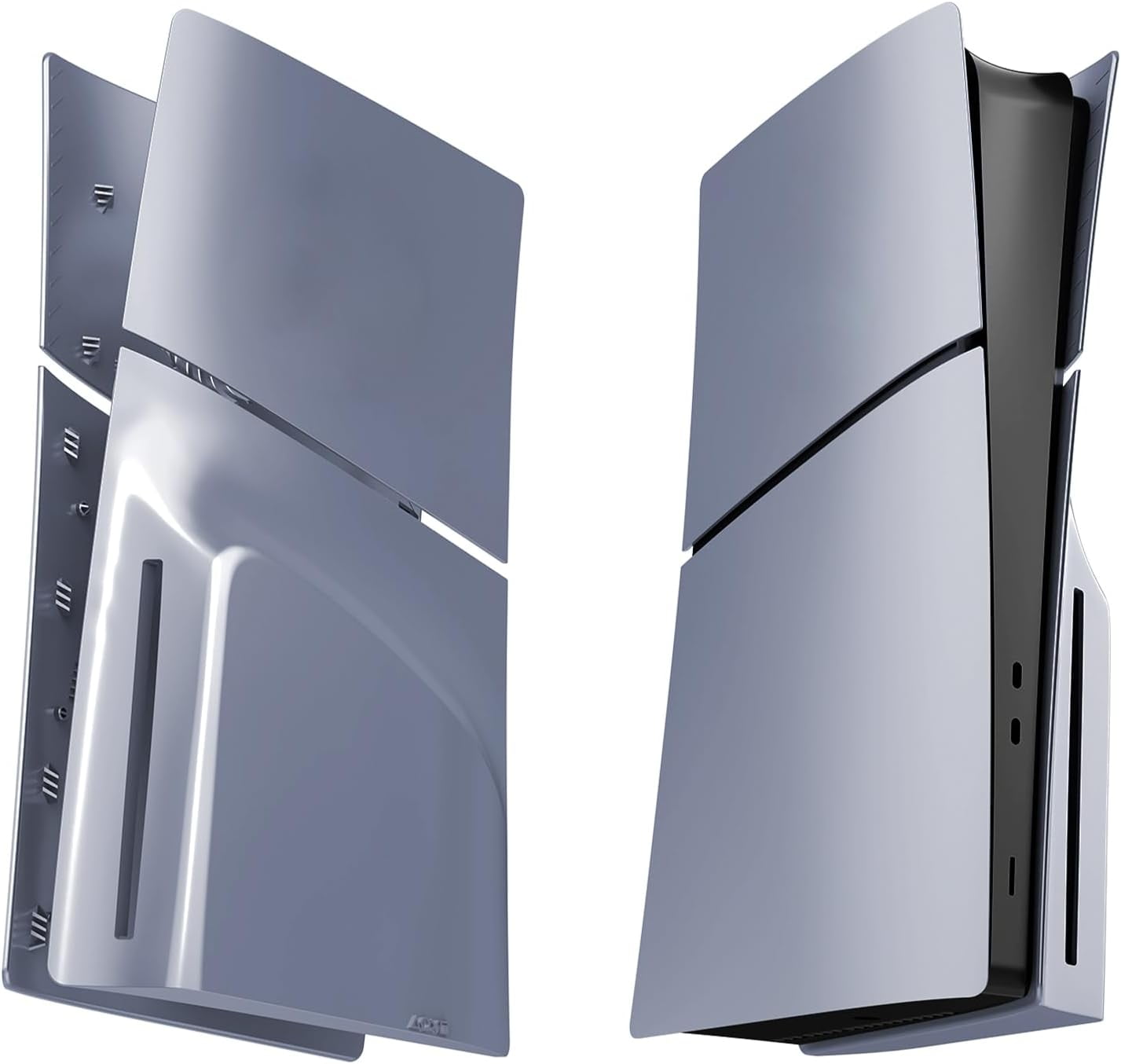 Slim Disc Edition Cover Plates for PS5 Slim Console, Shell Panels Compatible with PS 5 Slim Accessories Protective Replacement Faceplate (Sterling Silver)