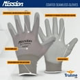 thumbnail image 3 of Truline Mission™ Polyurethane Coated Gloves, Nylon Shell, Grey, Size 2X, 12 Pairs, 3 of 5