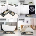 thumbnail image 5 of Kitchen Floor Mat 2 Sets Carpet Floor Mat Kitchen Mat Bathroom Mat Living Room Mat Bedroom Mat Absorbent Delicate Fabric No Ball White Rabbit under Moonlight, 5 of 7
