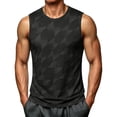 thumbnail image 2 of TKKCS Mens Geometric Print Workout Tank Tops- Breathable Lightweight Gym Quick Dry Crew Neck Sleeveless Athletic Shirts Black Size 3XL, 2 of 9
