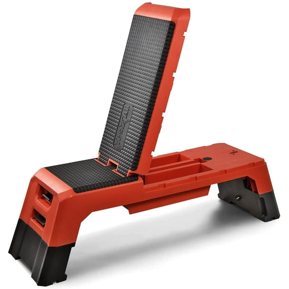 Yes4All Premium Aerobic Deck/ Step Platform, Plyometrics and Weight Training, Red and Black