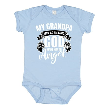 

Inktastic My Grandpa Was So Amazing God Made Him an Angel Gift Baby Boy or Baby Girl Bodysuit