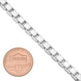 thumbnail image 3 of 4.5mm Solid .925 Sterling Silver Square Box Chain Anklet, 8.5 inches, 3 of 7