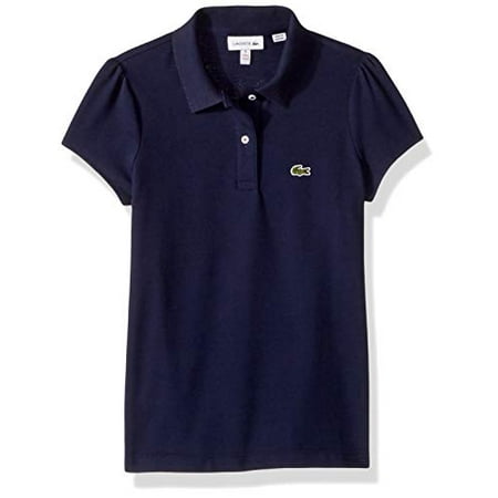 girls Classic Short Sleeve Pique Polo Shirt Navy Blue 12 Years US Walmart