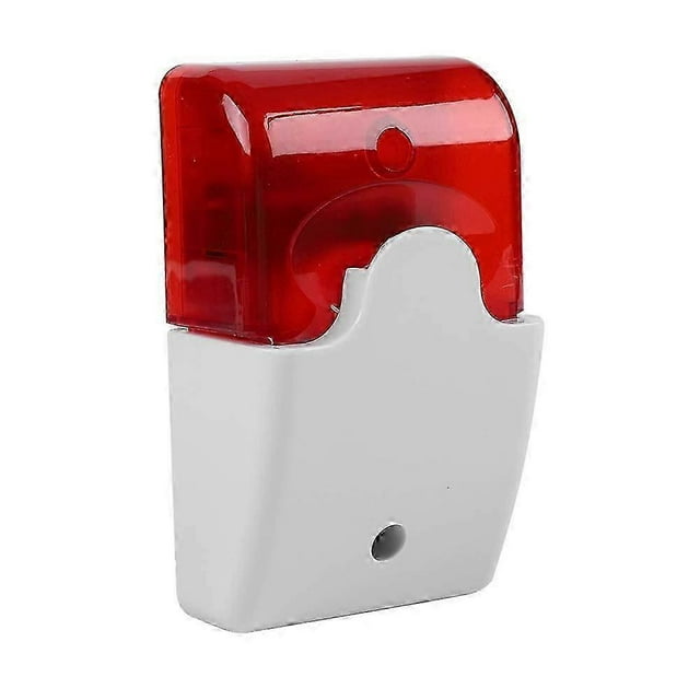 12V Wired Strobe Siren, Strobe Sound Alarm Flashing Red light siren Horn 110DB Home security system