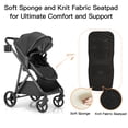 thumbnail image 6 of Gromast 3-in-1 Baby Stroller with Bassinet Mode, Convertible Bassinet Stroller for Newborn Infant Toddler with Reversible Seat, UPF 50+ Canopy & Cup Holder - Black, 6 of 8
