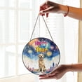 thumbnail image 2 of Happy New Year with Golden Retriever Fireworks Holiday Xmas Winter 2025 Stained Glass Suncatcher Goldens Dog Lover Gifts Idea Window Hanging Sign Decor - 00025, 2 of 5