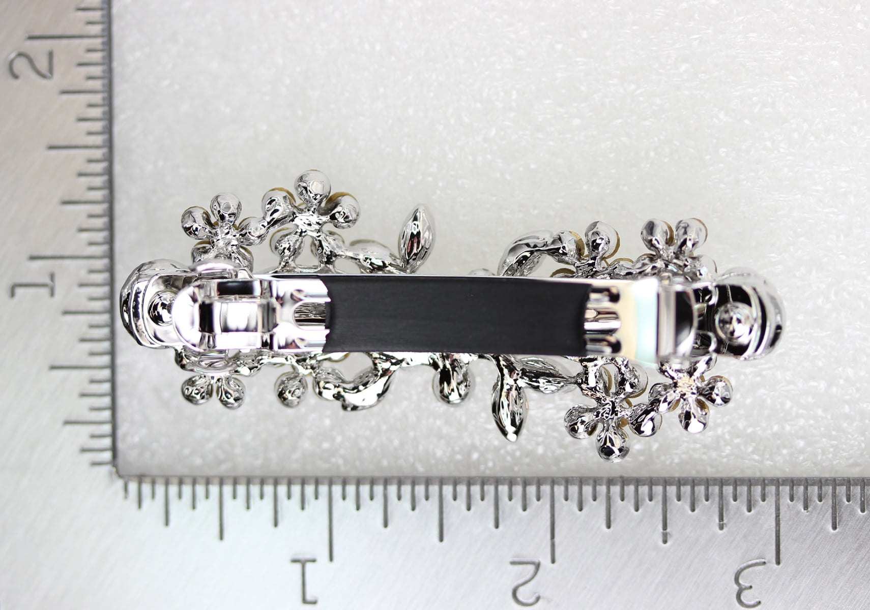 Faship Gorgeous Black Crystal Flower hair Barrette